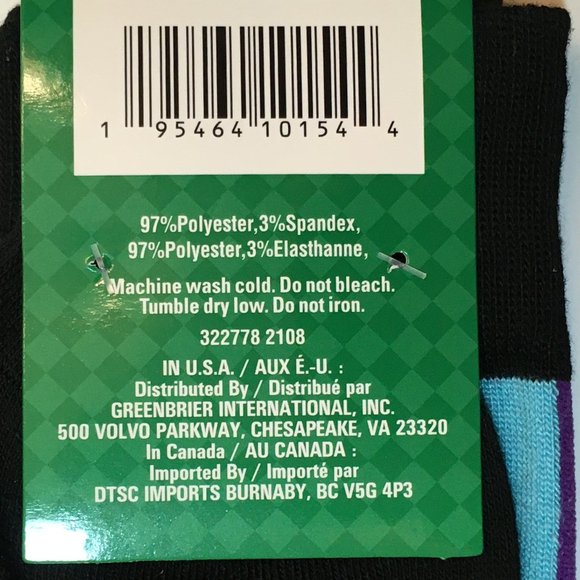 *3/$15 Mens Gold at the End of the Rainbow Lucky St. Paddys Day Socks - Picture 4 of 4